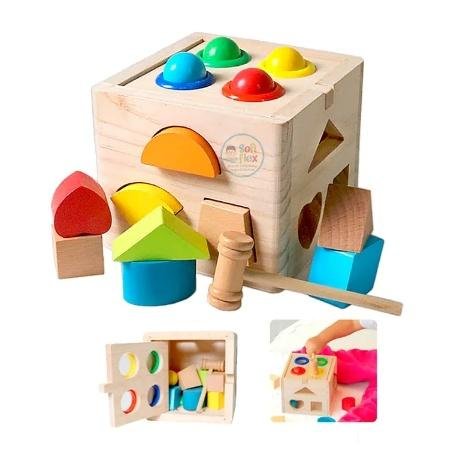CUBO CON MARTILLO Y ENCAJE