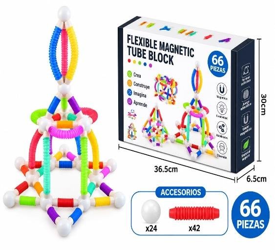 BLOQUES MAGNETICOS EXTENSIBLES X66 PCS