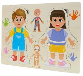 ROMPECABEZA CUERPO HUMANO NIÑO Y NIÑA